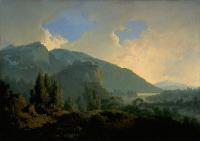 Joseph Wright of Derby - An Italian Landscape with Mountains and a River